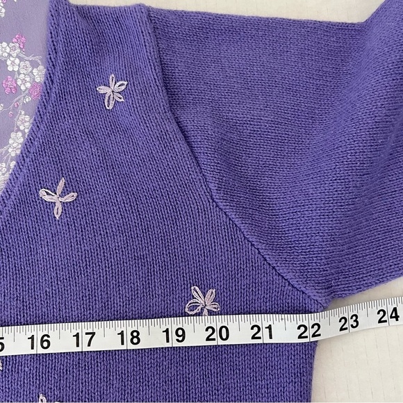 NWT Deadstock Vintage 90s Flowers in the Temple Funky Grandma Cardigan SZ Medium - Picture 15 of 16